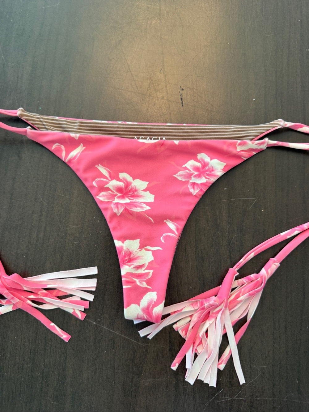 RARE ACACIA Polihale Bikini Bottom Exclusive Neon Vintage Size S